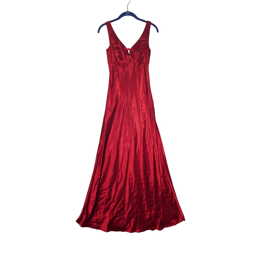 Rampage Maxi Dress Womens 5 Red Vintage 90s Satin Glamour Vampire Sirencore‎